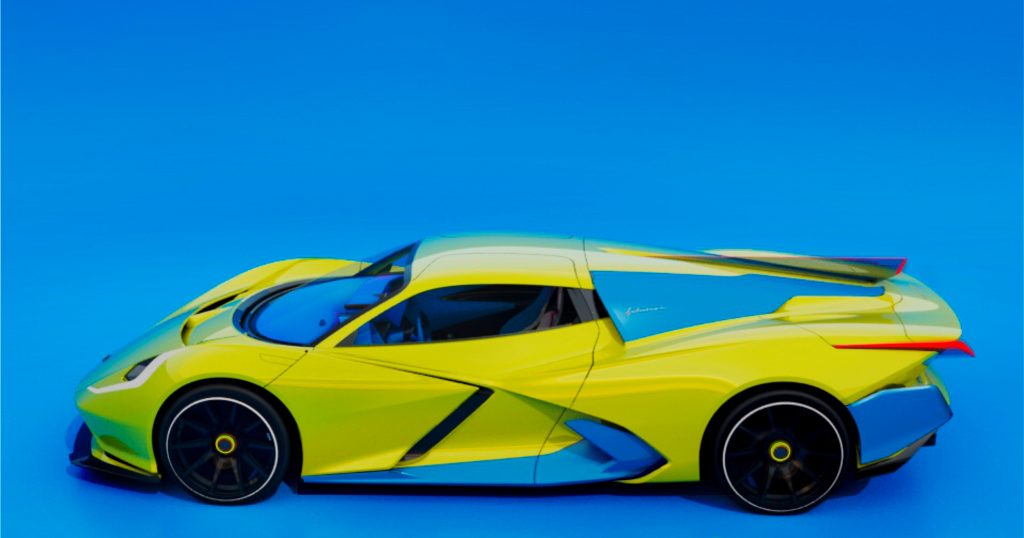 La prima hypercar Estrema Fulminea avrà livrea giallo blu per l’Ucraina