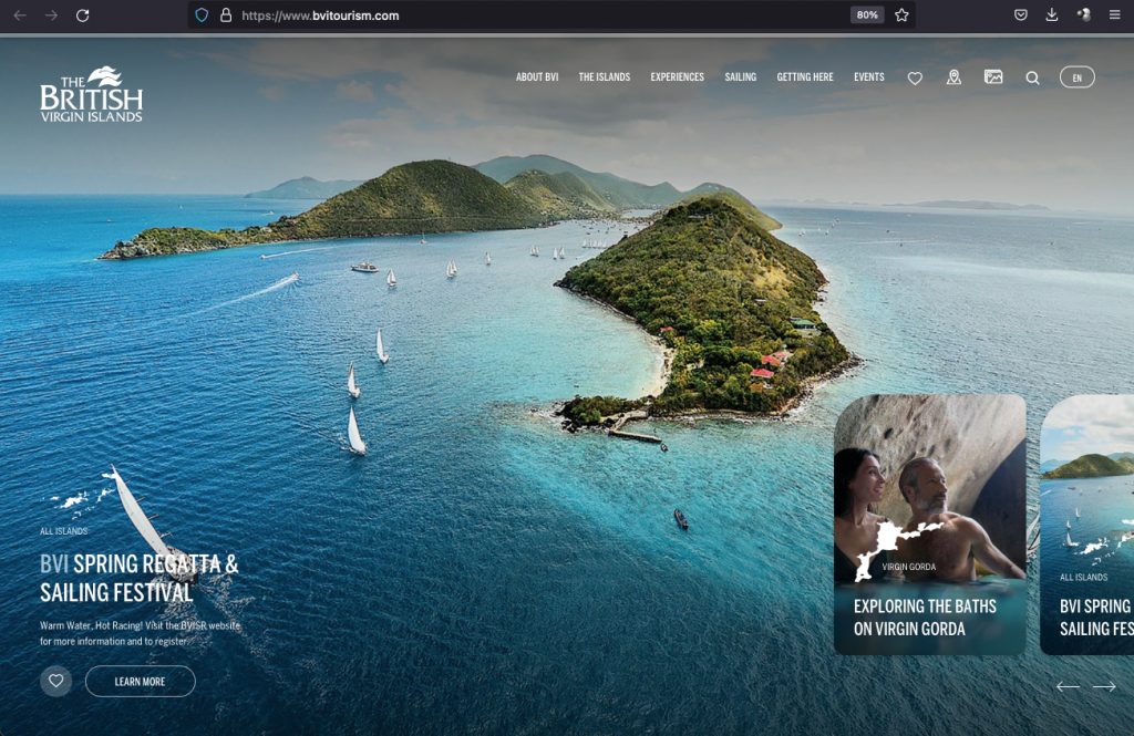 British Virgin Islands, nuovo sito web user-friendly a promuove la destinazione