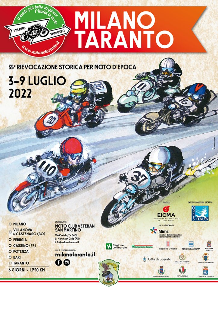 Milano-Taranto parte la 1000 Miglia delle moto