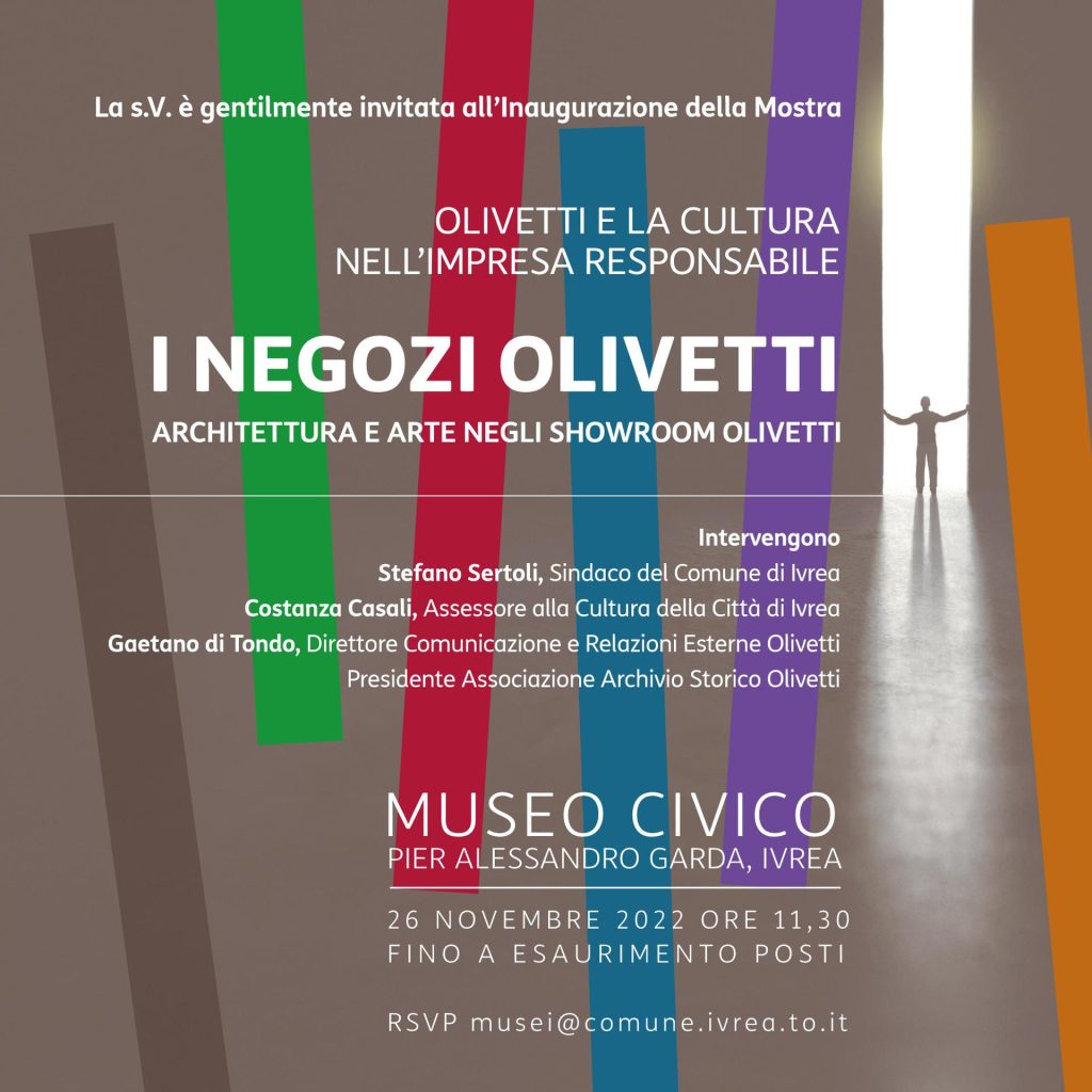 “I negozi Olivetti. Poter Scegliere la Bellezza” la mostra a Ivrea con foto oggetti e l’arte dei negozi nel mondo