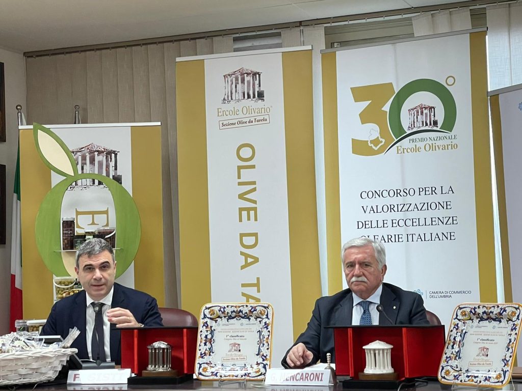 Premiati a Perugia i vincitori di “Ercole Olivario – Sezione Olive da Tavola” 2022 