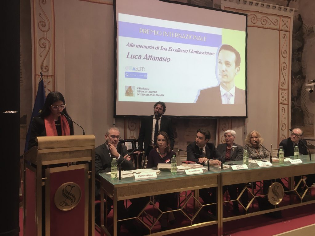 A Palazzo Giustiniani Roma la cerimonia di premiazione del Franco Cuomo International Award