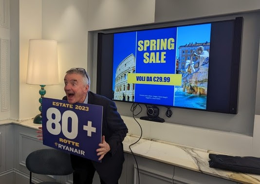 Ryanair apre 16 nuove rotte ed un nuovo aeromobile su Roma per la Summer 2023