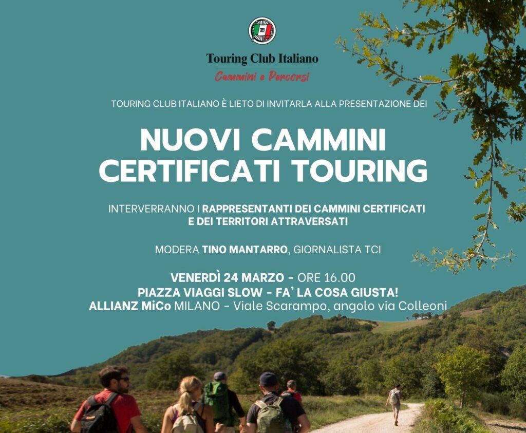 Touring Club Italiano presenta a Milano i Nuovi Cammini Certificati Touring