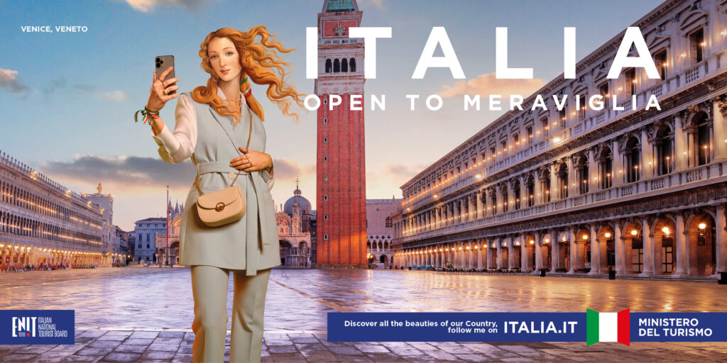 “Open to Meraviglia” la nuova campagna di promozione dell’Italia inizia a Dubai con l’influencer La Venere di Botticelli