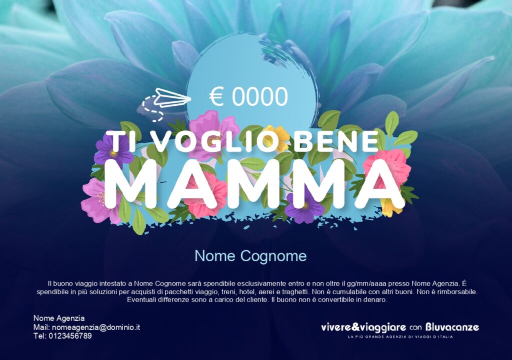 Festa della mamma con Gift card Bluvacanze per non sbagliare