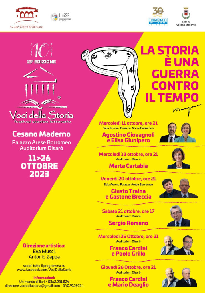 Centro Culturale Europeo Palazzo Arese Borromeo, torna il Festival storico letterario “Voci della Storia”