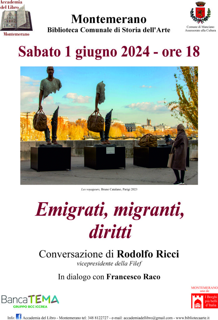 Montemerano: Rodolfo Ricci della FILEF su emigrazione, migrazione e diritti per l’ Accademia del Libro