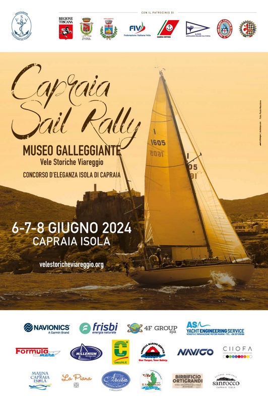 Una flotta di vele d’epoca per il 4° Capraia Sail Rally ed esordio del Concorso di Eleganza “Isola di Capraia” per auto storiche