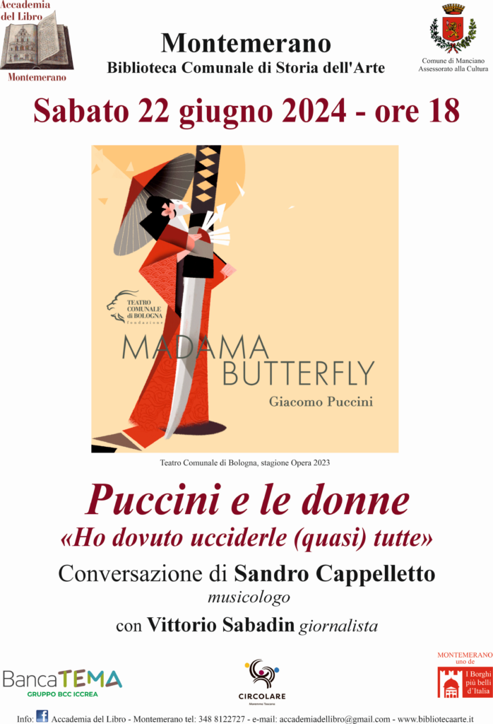 Montemerano Accademia del Libro, con Sandro Cappelletto si parla di Giacomo Puccini