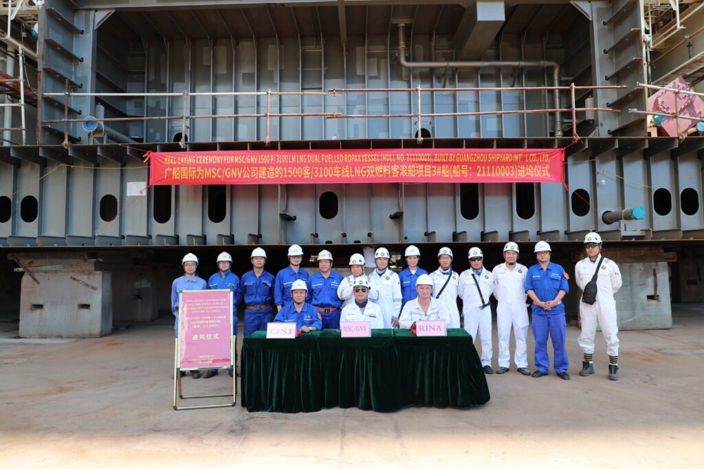GNV annuncia la posa della chiglia di GNV VIRGO primo traghetto a gnl della compagnia, in costruzione in Cina