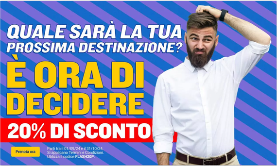 Ryanair lancia una promozione flash con sconti del 20%