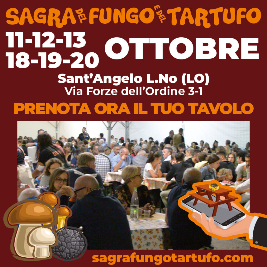 Sant’Angelo Lodigiano ospita “Re Tartufo e Mr. Fungo”: due weekend di sapori autunnali con spettacoli ed eventi