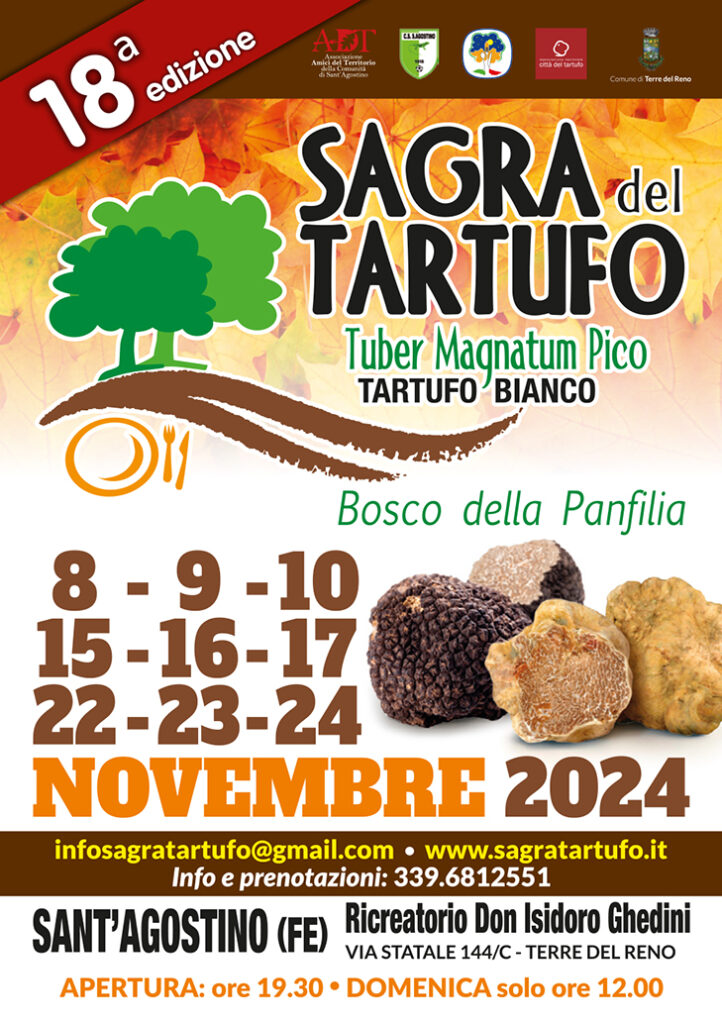 Sant’Agostino (FE), festeggia il tartufo e la superlativa cucina del territorio