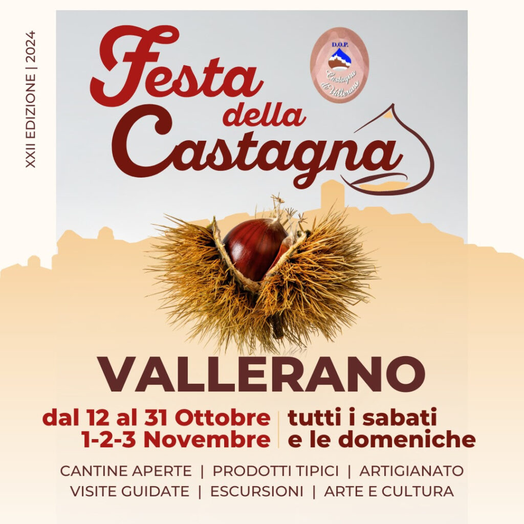 Vallerano, il borgo sui Monti Cimini in provincia di Viterbo celebra la sua castagna DOP tra piatti tipici e cantine