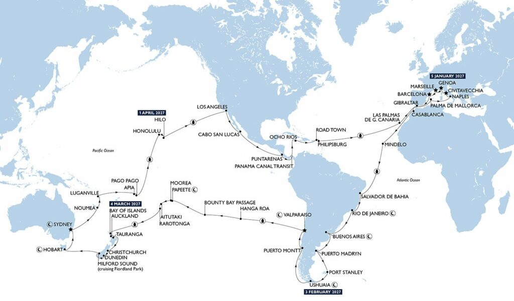 MSC Crociere apre le vendite per il Giro del Mondo con la World Cruise 2027 a bordo della MSC Musica