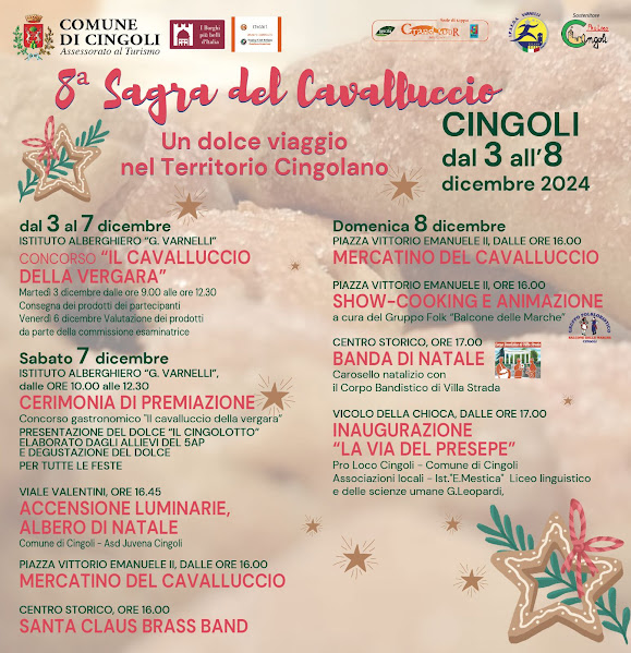 La Sagra del Cavalluccio annuncia il Natale a Cingoli il “Balcone delle Marche”