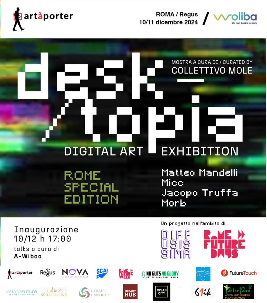 Desktopia Roma Special Edition: Regus Woliba accoglie l’Arte che Interroga la Tecnologia