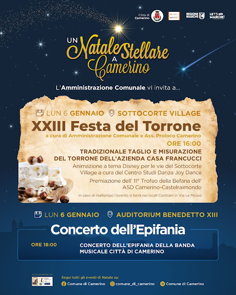 La Festa del Torrone a Camerino nelle Marche chiude in dolcezza il programma degli eventi natalizi