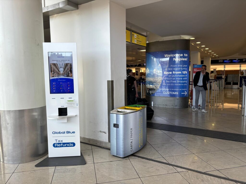 Global Blue attiva nuovi Kiosk di validazione Tax Free Shopping negli aeroporti di Napoli e Bergamo