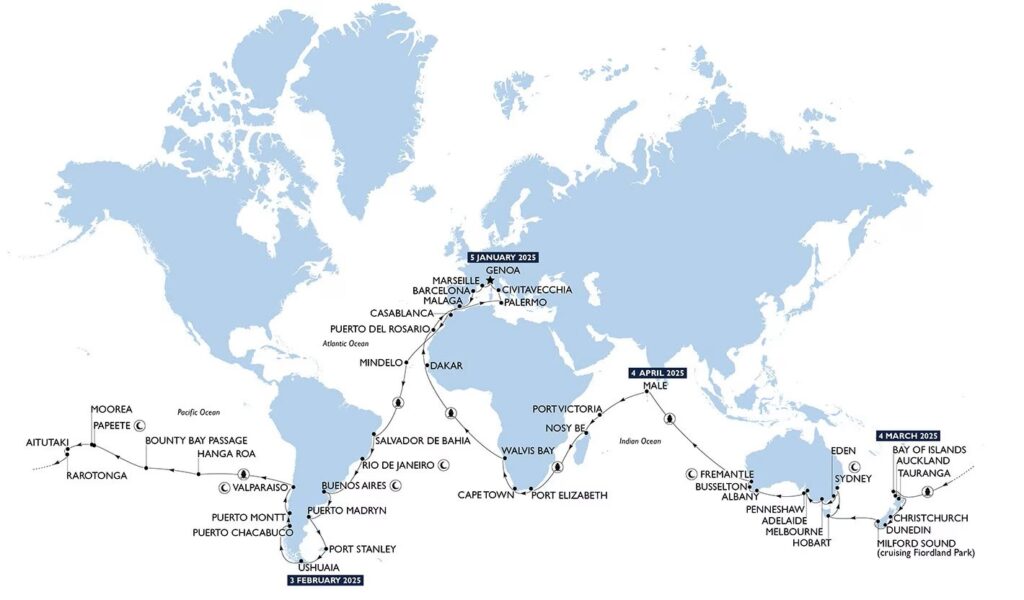 MSC Magnifica ha preso il largo da Genova per il viaggio da sogno  World Cruise 2025