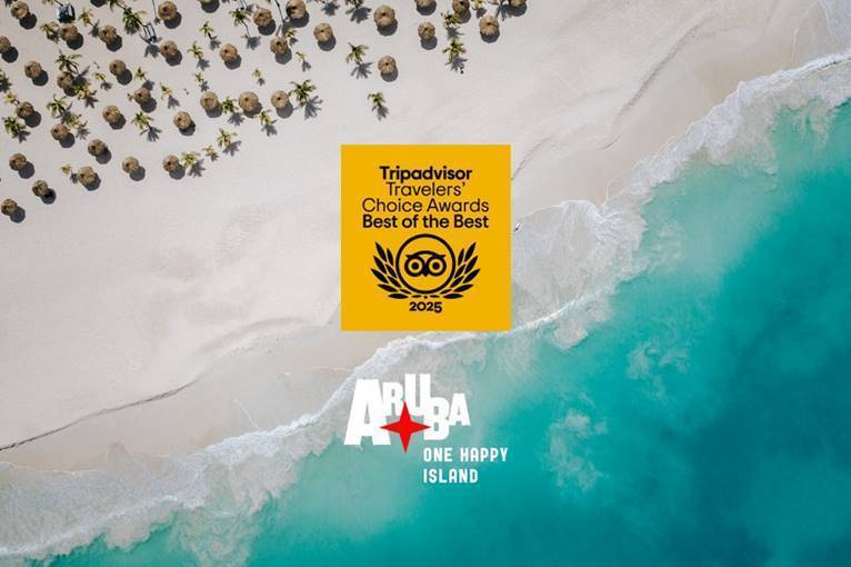 Aruba si aggiudica il Travellers’ Choice Awards 2025 di Tripadvisor come migliore dstinazione dei Caraibi